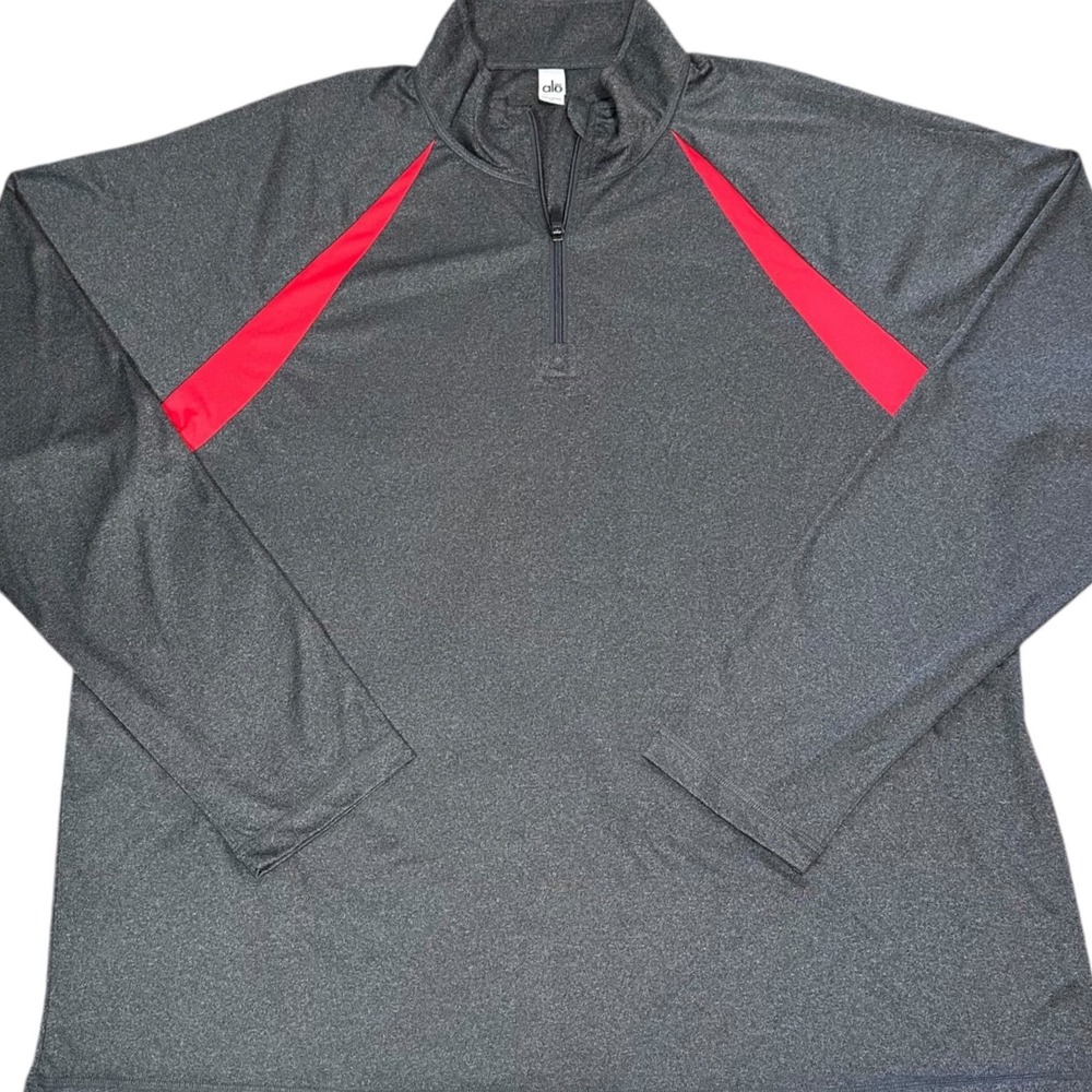 Alo Quarter Zip Pullover Mens 3XL Gray NWOT Performance Relaxed Fit Sports Top
